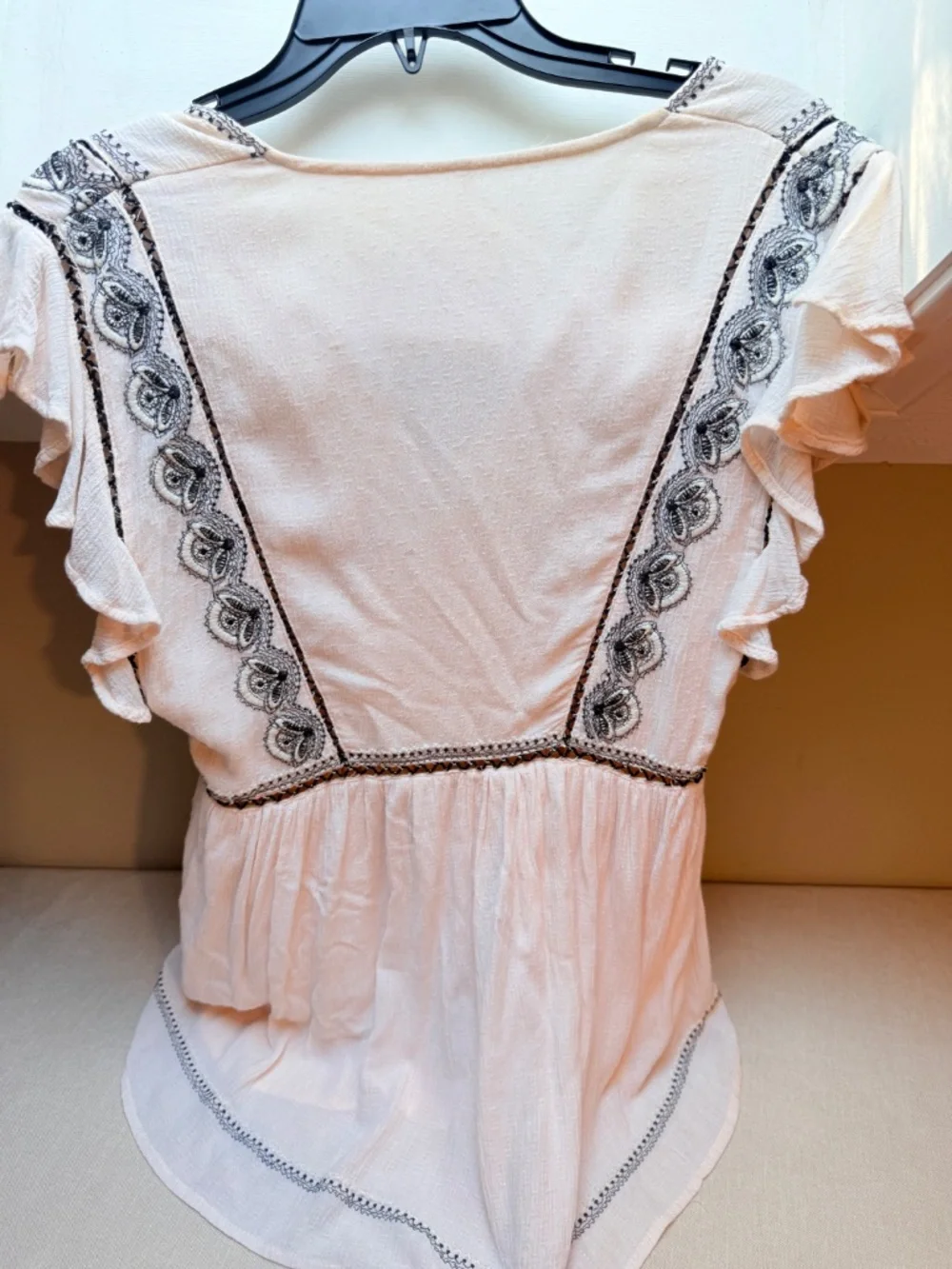 Free People Falling Water Boho Tunic Lined Size XS